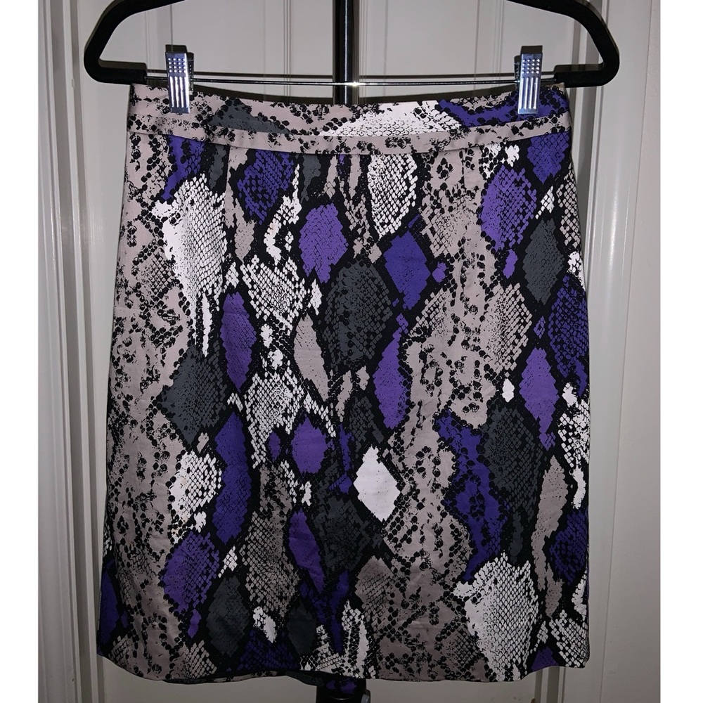 Milly Purple And Gray Python Print Pencil Skirt - image 3